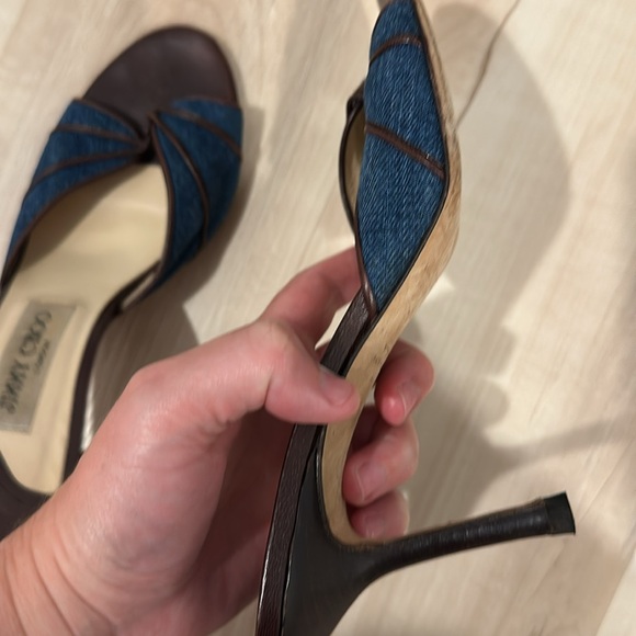 Jimmy Choo Brown and Jean High Heel Shoes - Picture 5 of 6
